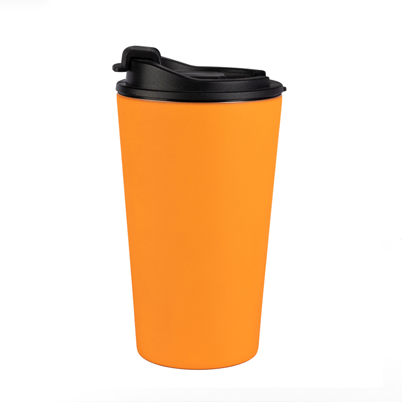 Taza de café de viaje reutilizable de doble pared de 300 ml con tapa a prueba de derrames