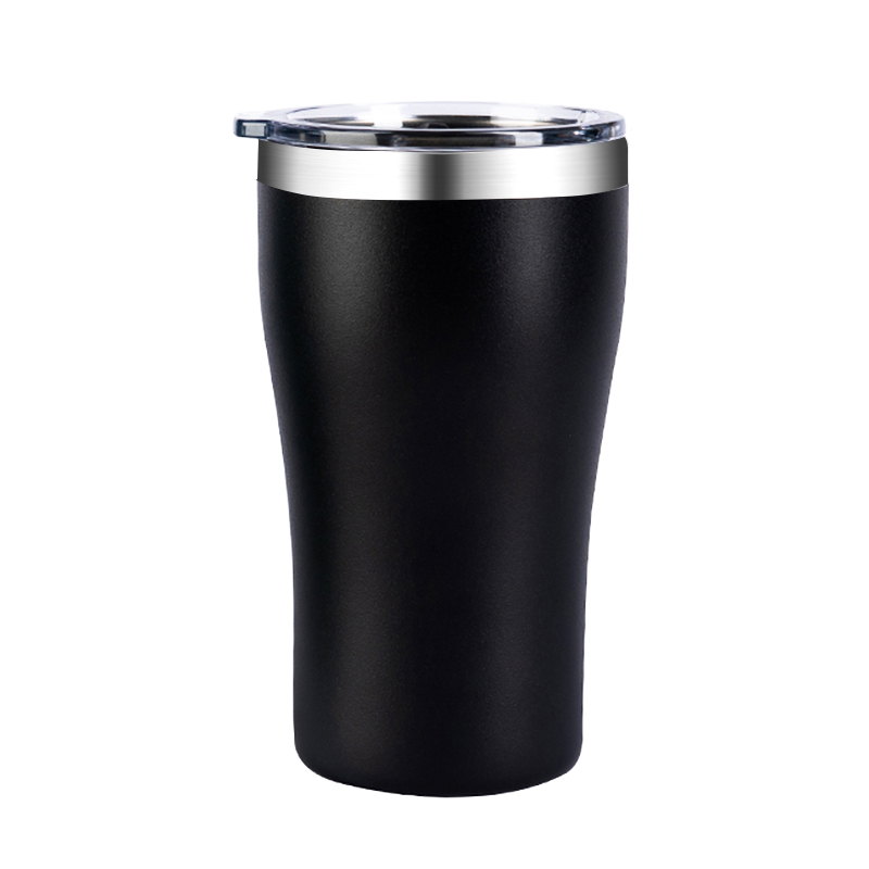Vaso de café helado de acero inoxidable de 16 oz con tapa para el hogar, la oficina, al aire libre