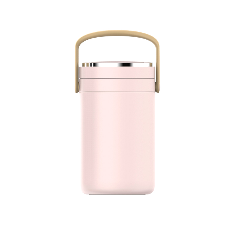 detail of Tarro de comida apilable de 4 niveles todo en uno aislado al vacío de 2,4 l/2,6 l con asa grande para la familia