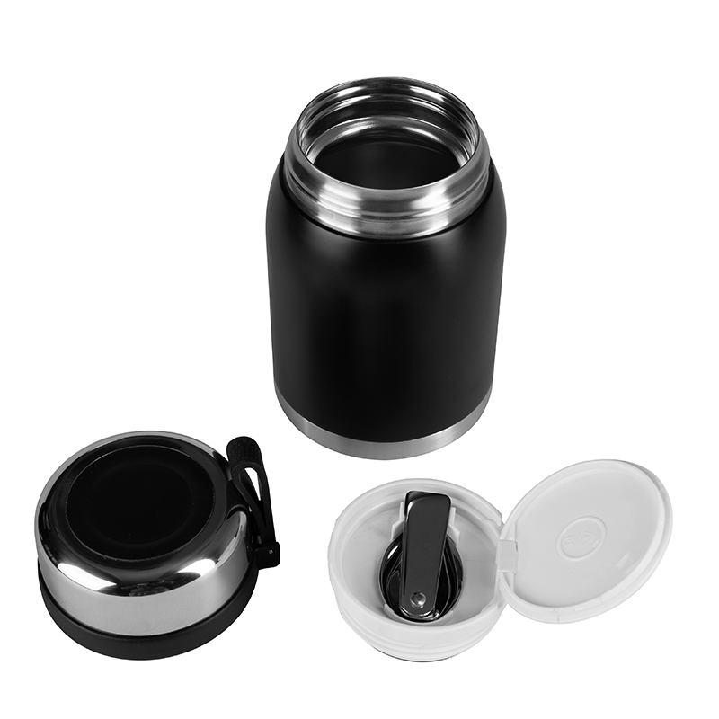 detail of Almacenamiento de contenedores de alimentos con aislamiento al vacío de 700 ml / 1000 ml con asa para sopa, tazón para batidos, avena