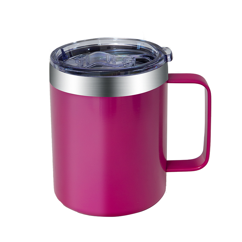 Taza de café sellada al vacío de doble pared inastillable de 12 oz con tapa deslizante