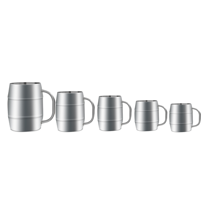 220ml/300ml/450ml/500ml/1000ml Taza de vaso de cerveza helada de doble pared de fácil agarre