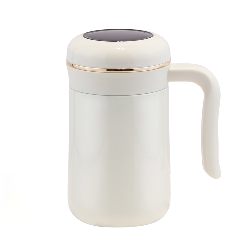 Taza de café de viaje de oficina duradera de 420 ml con asa a prueba de fugas