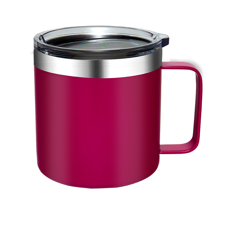 Taza de viaje de café con aislamiento de acero inoxidable de 18 oz con asa