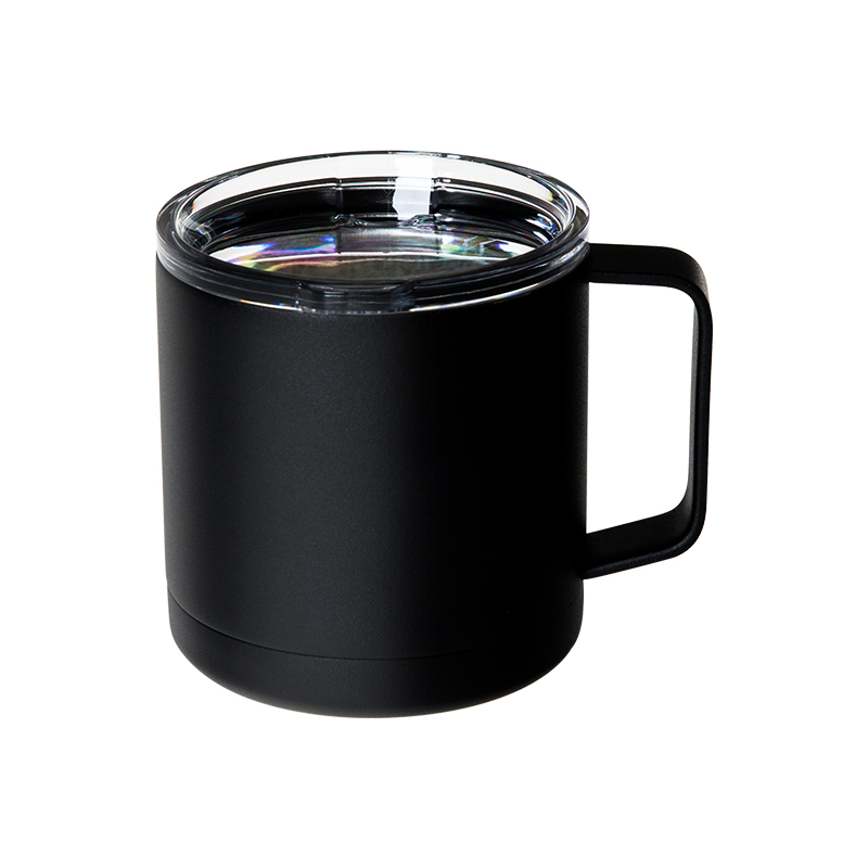 detail of Taza de viaje alta con aislamiento de acero inoxidable de 24 oz con asa y tapa