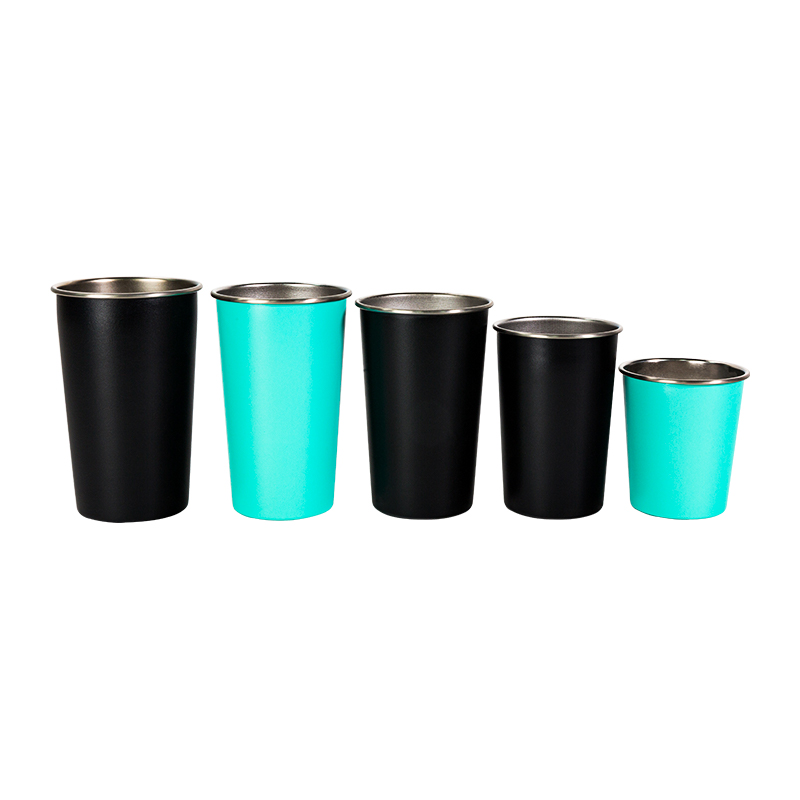 200ml/230ml/350ml/500ml/630ml Taza de vaso apilable de pinta de metal irrompible para bar